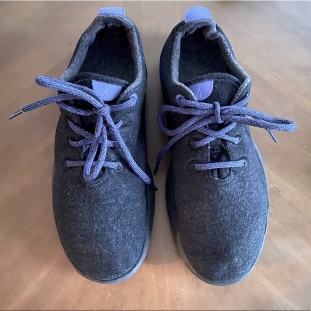 Allbirds Wool Runners Men Size 10 Gray Lace Up Comfort Running Shoes Black Sole